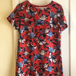 J. Crew floral short sleeve shirt dress NWT